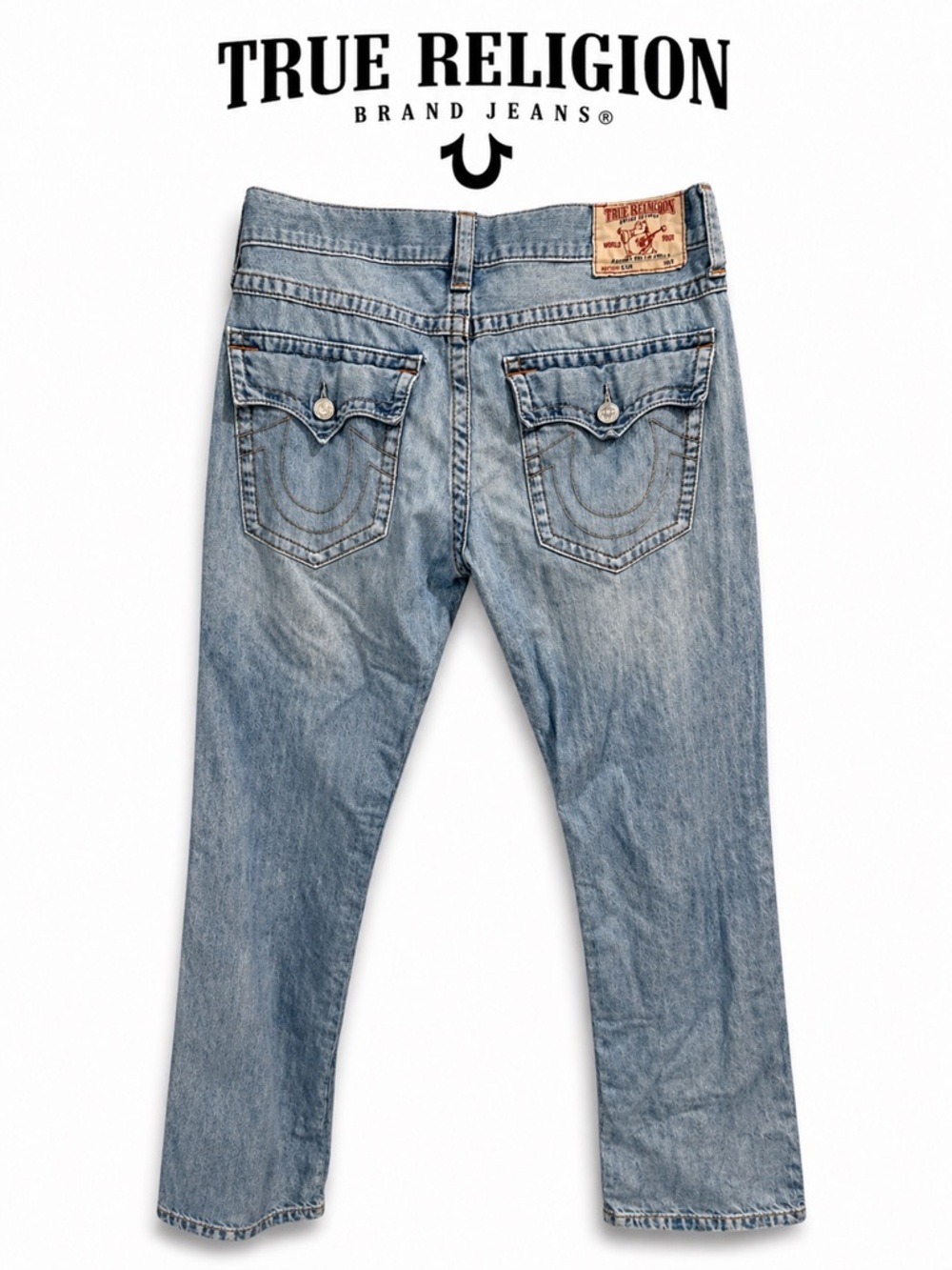 True Religion Jeans Dark Wash Flap Pocket Straight Leg Y2K Premium Denim